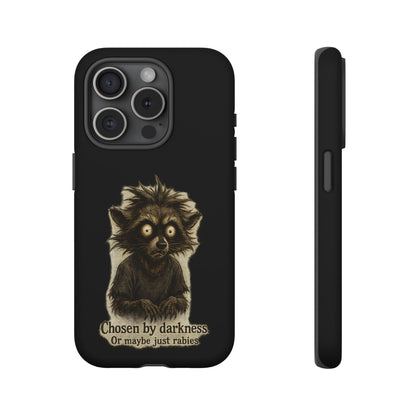 Phone Case — "Chosen by Darkness (Or Maybe Just Rabies)" Cute Creepy Lemur Design