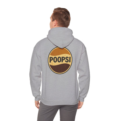 Poopsi Logo Hoodie — Funny Retro Soda Parody Sweatshirt