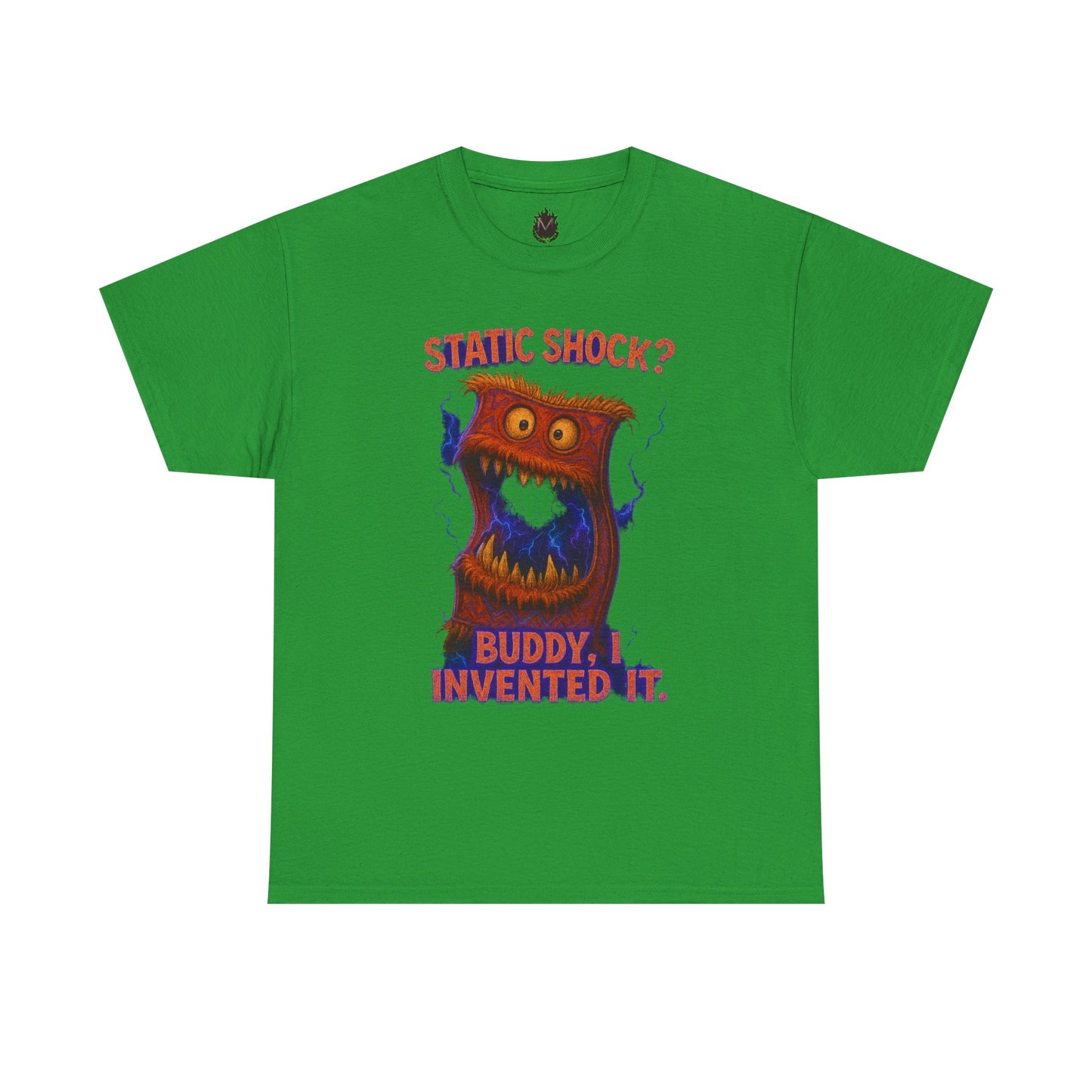 Static Shock? Buddy I Invented It T-Shirt | Retro Monster Graphic