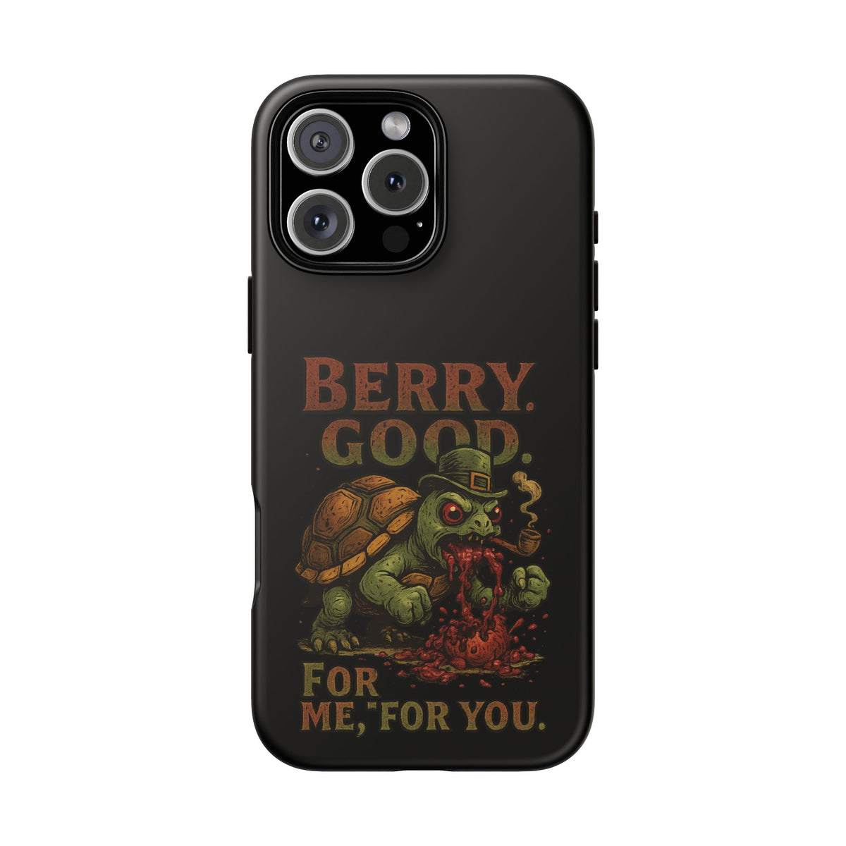 Phone Case — 'Berry Good' Zombie Turtle Graphic Tough Protective Case