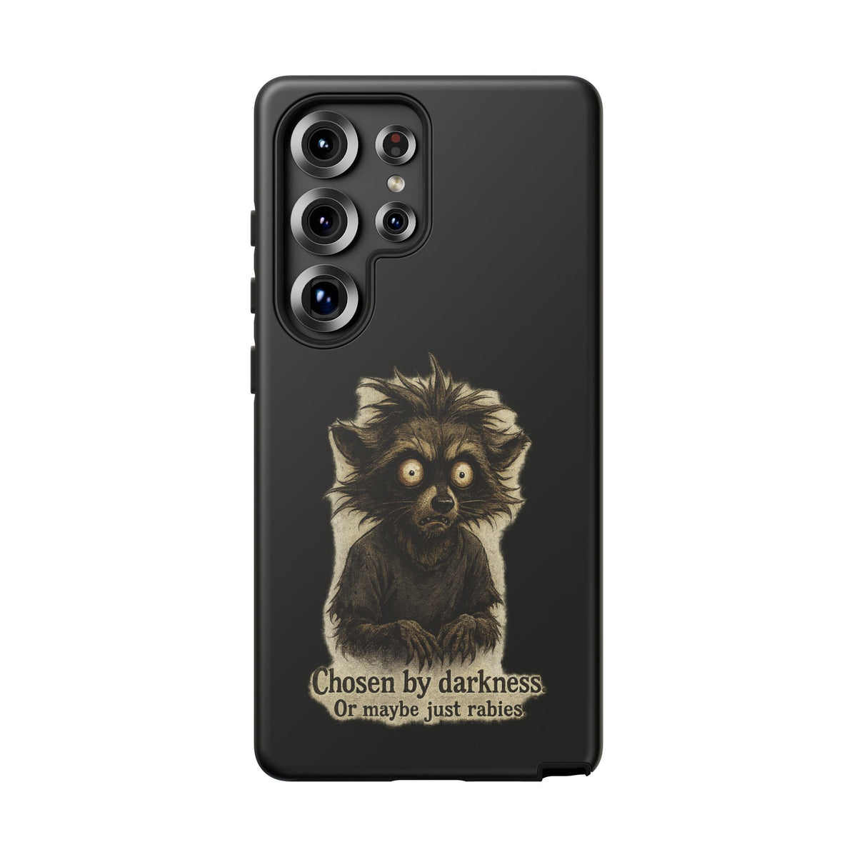 Phone Case — "Chosen by Darkness (Or Maybe Just Rabies)" Cute Creepy Lemur Design