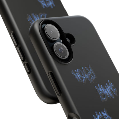 Phone Case — Blue Neon Graffiti "Tough Cases" Protective Cover