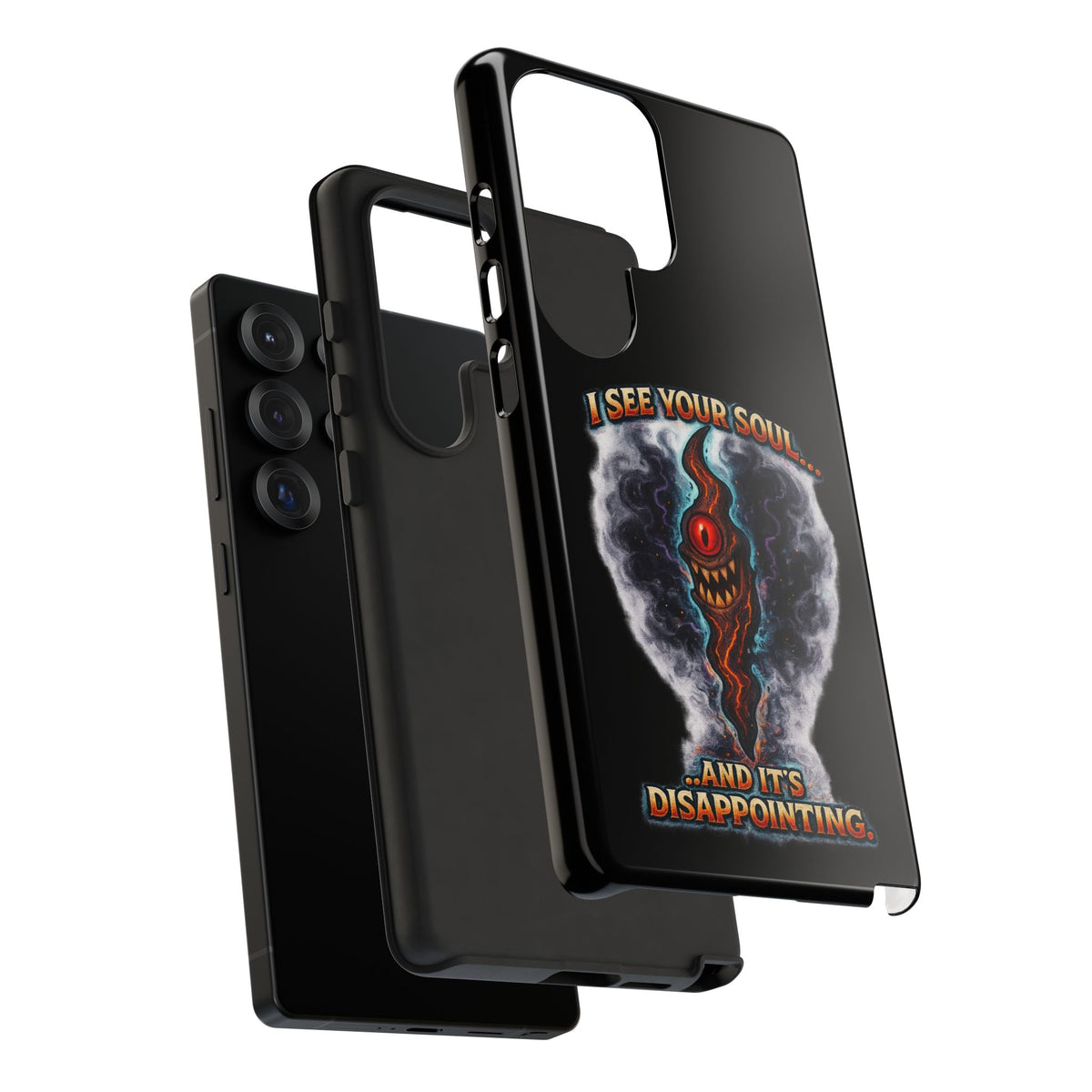 Phone Case — "I See Your Soul and It’s Disappointing" Dark Horror Graphic