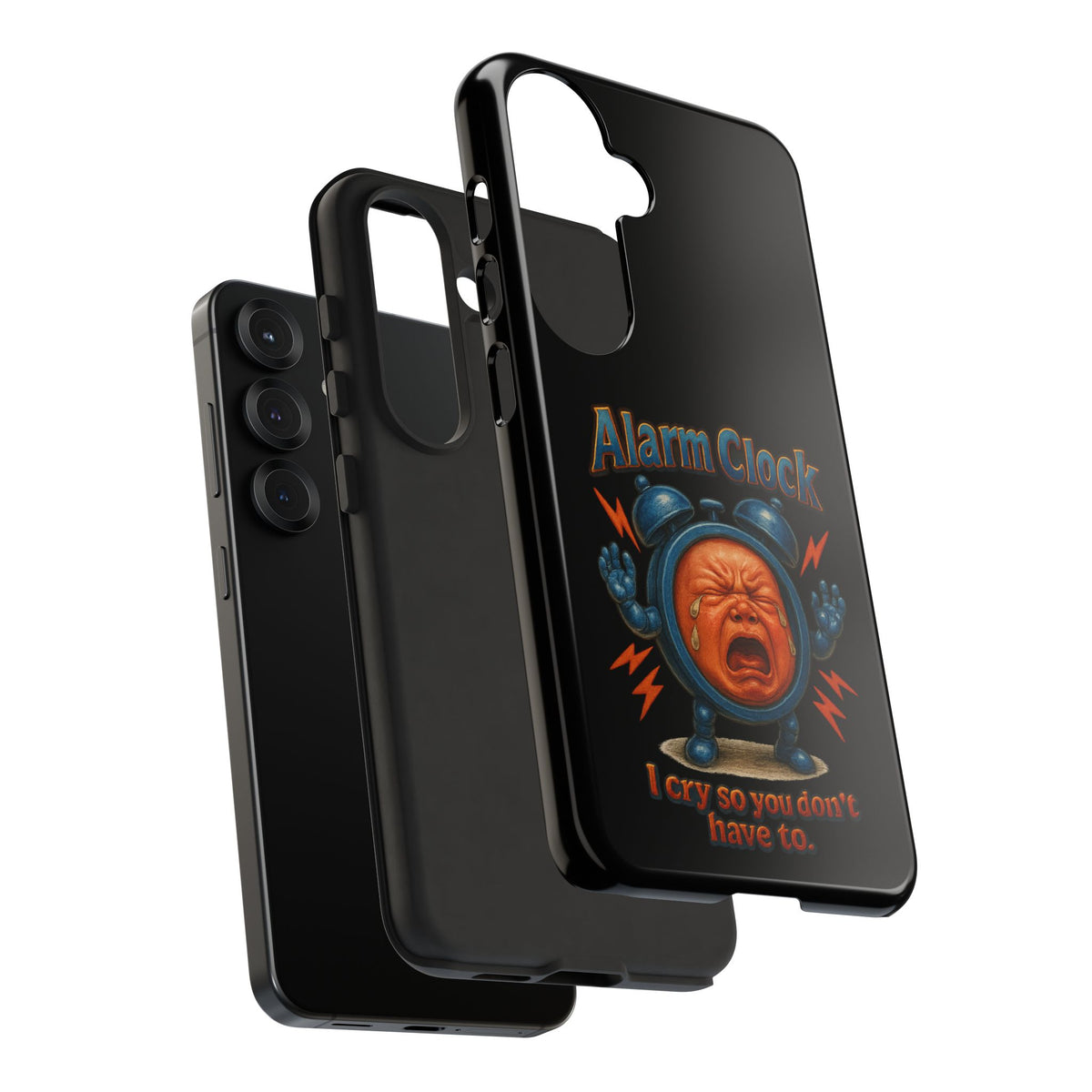 Phone Case — "Alarm Clock: I Cry So You Don't Have To" Funny Retro Baby Alarm Design