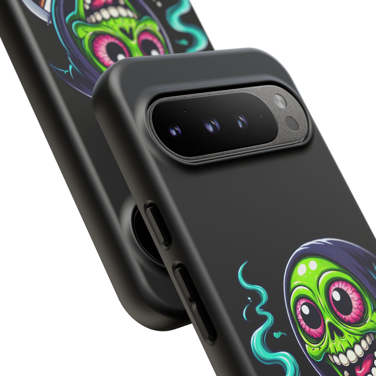 Grinning Stoner Grim Reaper Phone Case – Cannabis Skull iPhone Cover