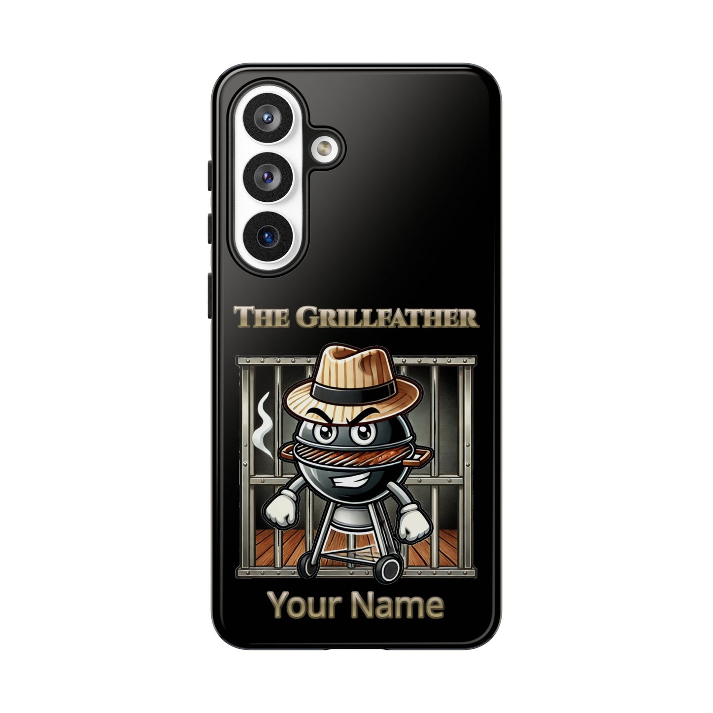 Grillfather Personalized Phone Case — Funny BBQ Smoker Design