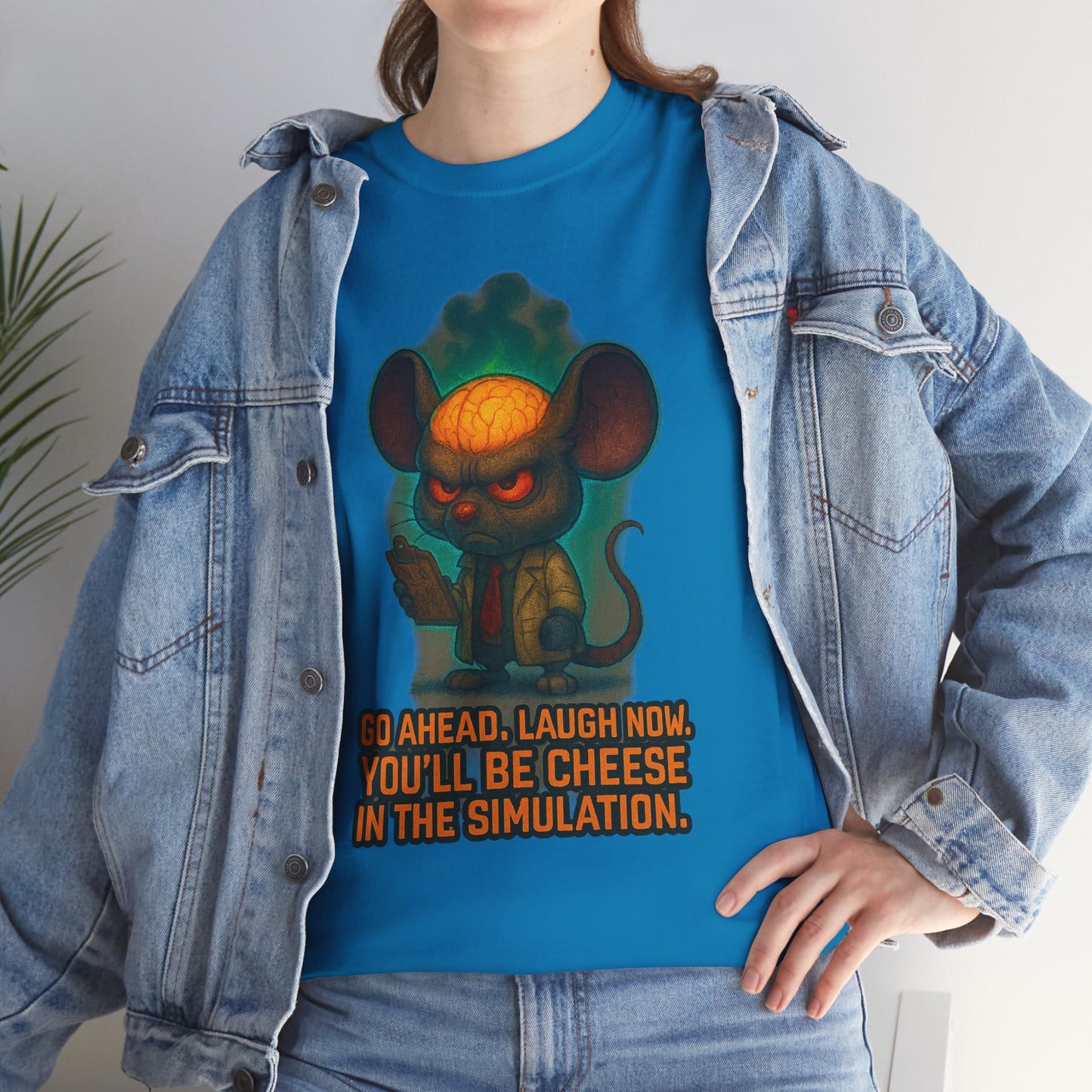 Evil Mouse Illustration Tee | "You'll Be Cheese in the Simulation"