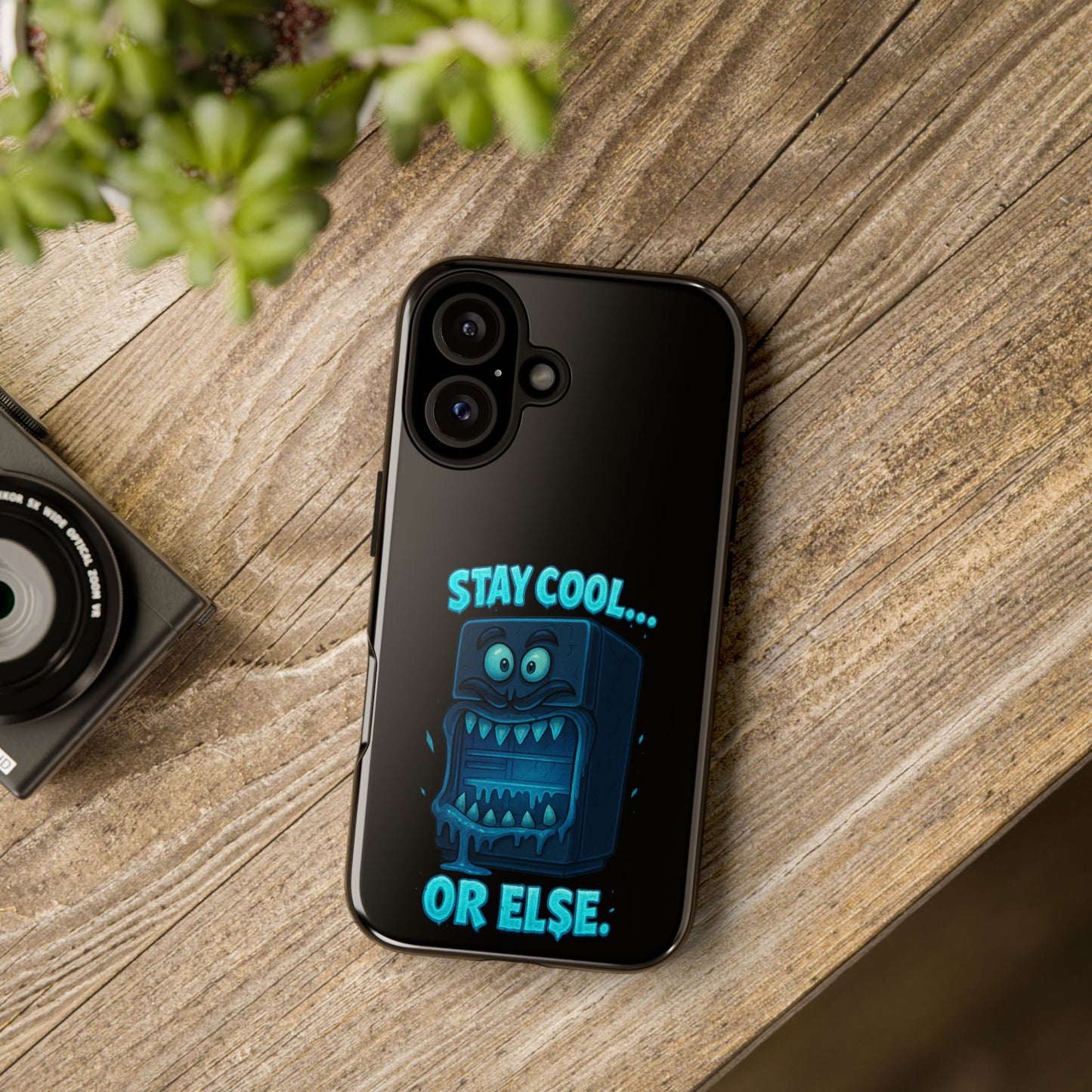 Stay Cool... Or Else. Phone Case — Neon Monster Protective iPhone Cover