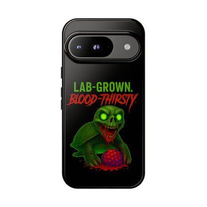 Phone Case — “Lab-Grown. Blood-Thirsty!” Green Monster Horror Design