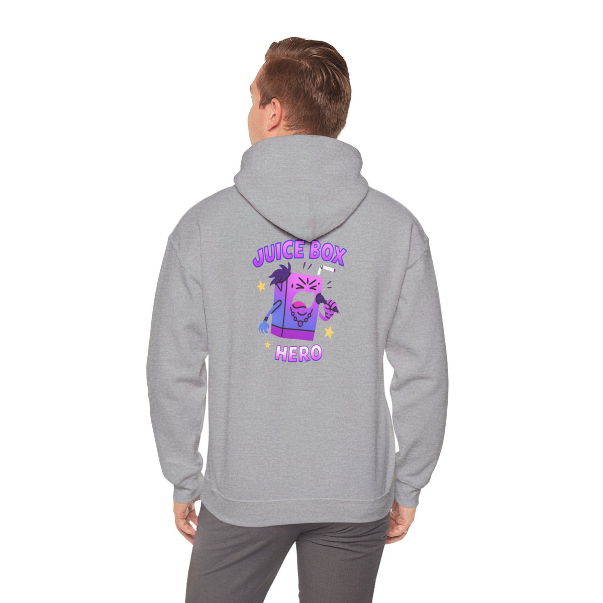 Juice Box Hero Hoodie — Playful Cartoon Juice Box Graphic Sweatshirt