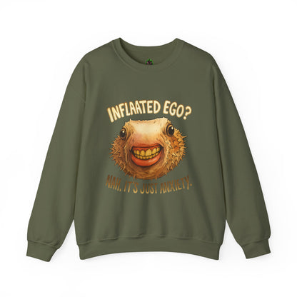 Inflated Ego? Nah, It’s Just Anxiety Crewneck Sweatshirt