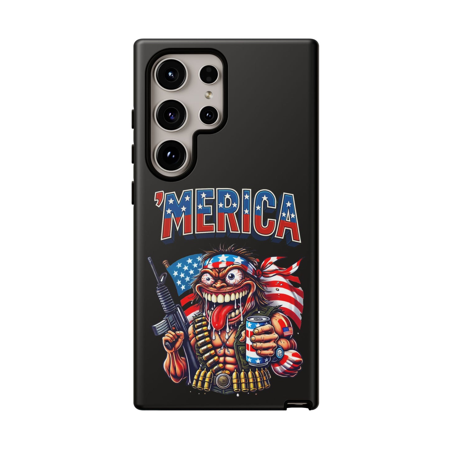 'MERICA Patriotic Phone Case — American Flag Madman Design