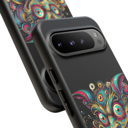 Psychedelic Mischief Phone Case — Colorful Grinning Monster Design