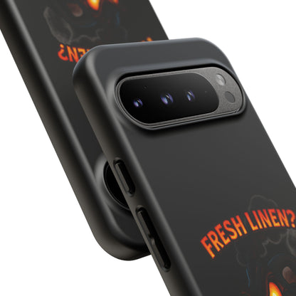 Phone Case — 'Fresh Linen? I Smell Fear.' Spooky Pumpkin Horror Protective Case