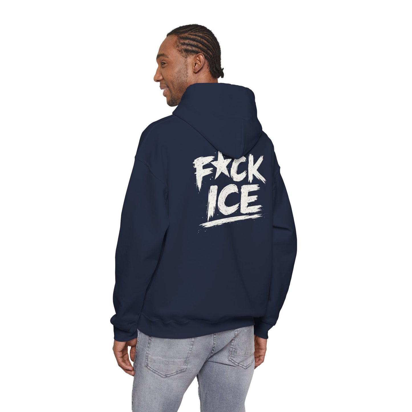 Hoodie — “F*ck Ice” Bold Graphic Back Print Hoodie