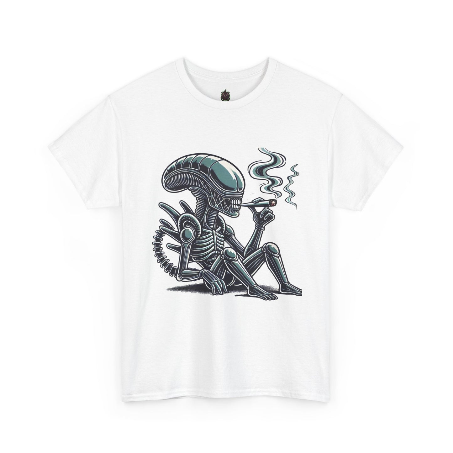 Alien Smoking Graphic Tee — Retro Sci‑Fi Xenomorph T-Shirt