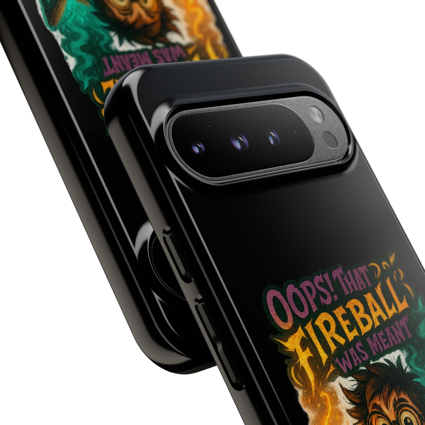 Phone Case — "Oops! That Fireball Was Meant to Be a Friendship Spell" Cute Fantasy Wizard Design