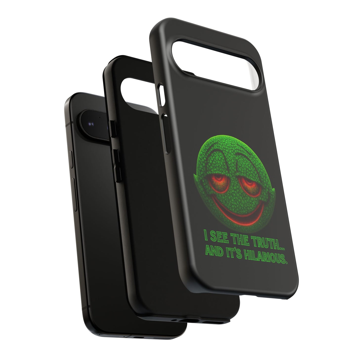 Phone Case — Green Smiley 'I See The Truth... And It's Hilarious' Protective Cover