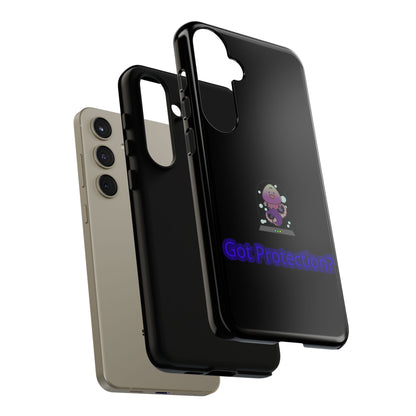 Phone Case — 'Got Protection?' Cute Purple Alien Anti-Shock Protective Cover