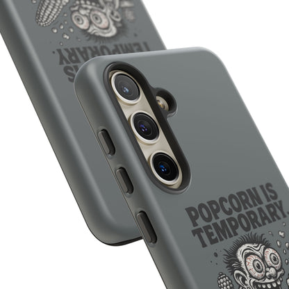 Phone Case — "Popcorn Is Temporary, Corn Is Eternal" Retro Zombie Corn Design
