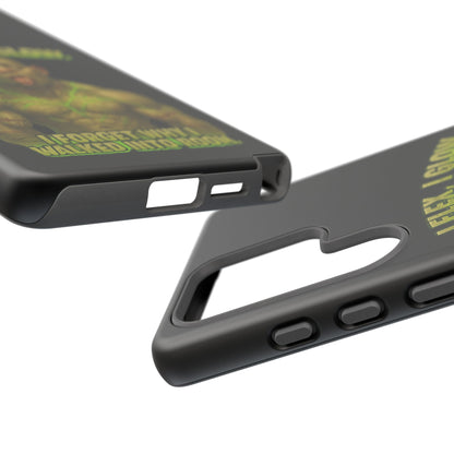 Funny Glow Gym Phone Case — "I Flex, I Glow" Humorous Bodybuilder Design