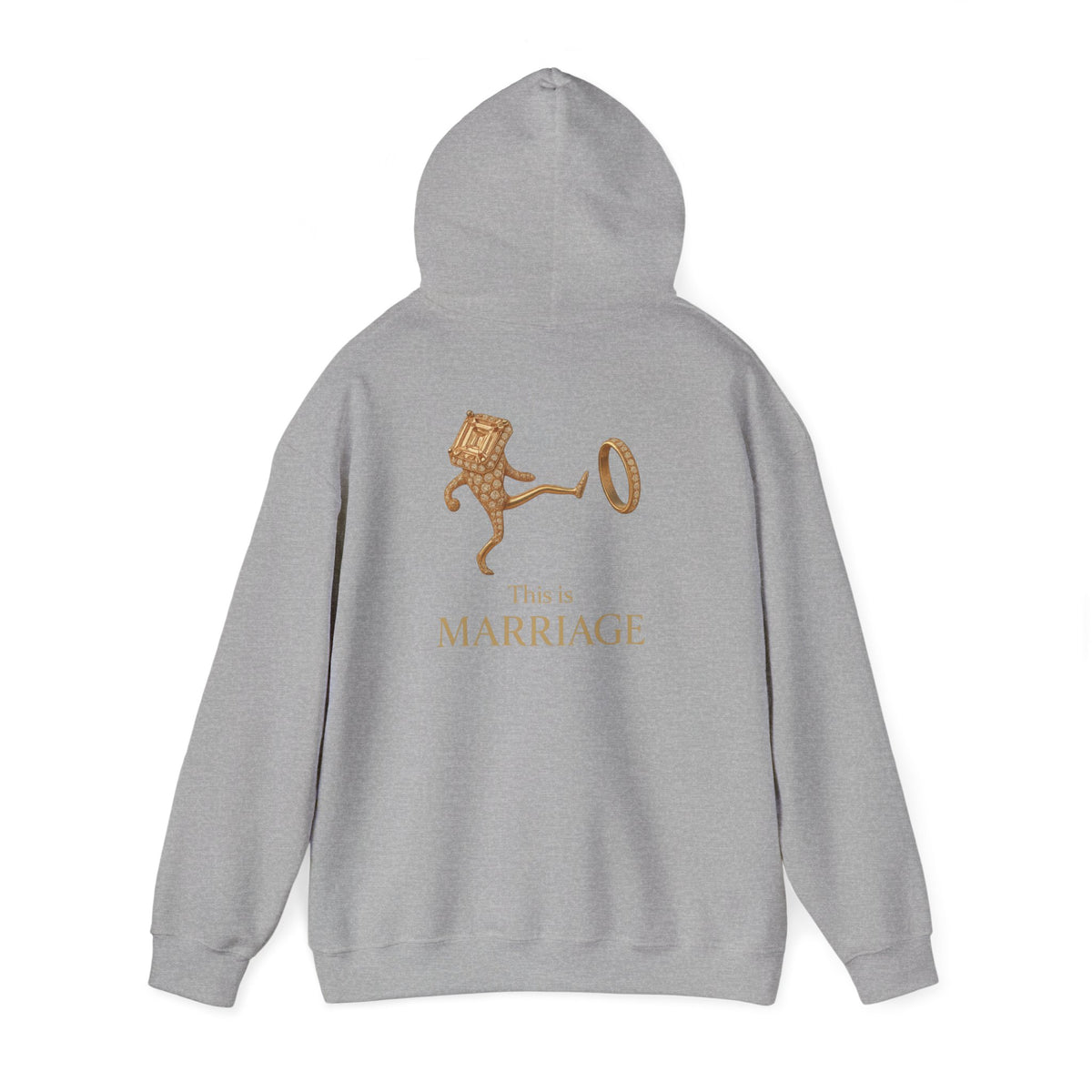 Marriage Key Graphic Hoodie — "This Is Marriage" Gold Lion Design