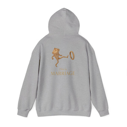 Marriage Key Graphic Hoodie — "This Is Marriage" Gold Lion Design