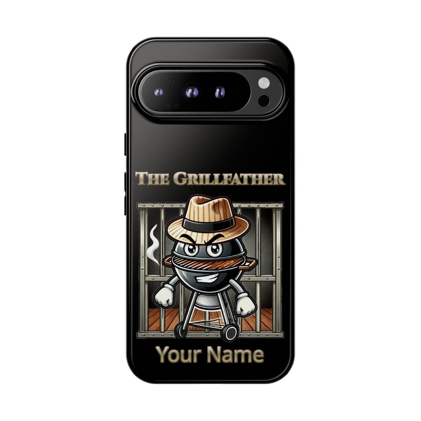 Grillfather Personalized Phone Case — Funny BBQ Smoker Design