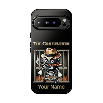 Grillfather Personalized Phone Case — Funny BBQ Smoker Design