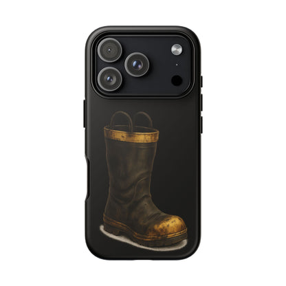 Vintage Fire Boot Phone Case — Rugged Protective iPhone Cover
