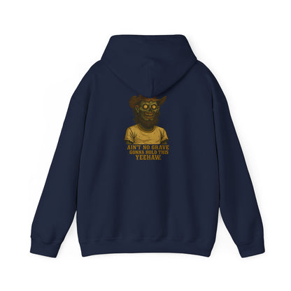 Hoodie - 'Ain't No Grave Could Hold This' Haunted Monster Graphic Pullover
