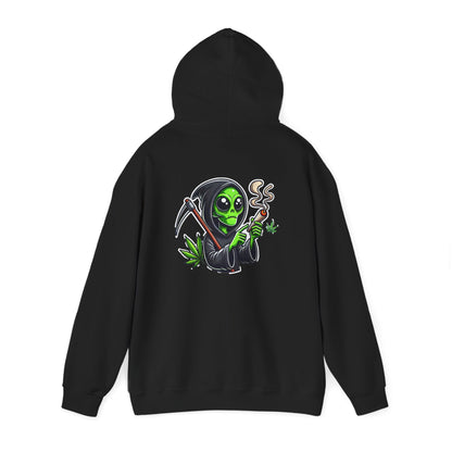 Reaper Smoking Weed Hoodie – Cannabis Grim Reaper Graphic Pullover