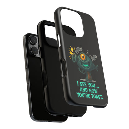 Phone Case — Cute Zombie Blaster Design with "I See You... And Now You're Toast"