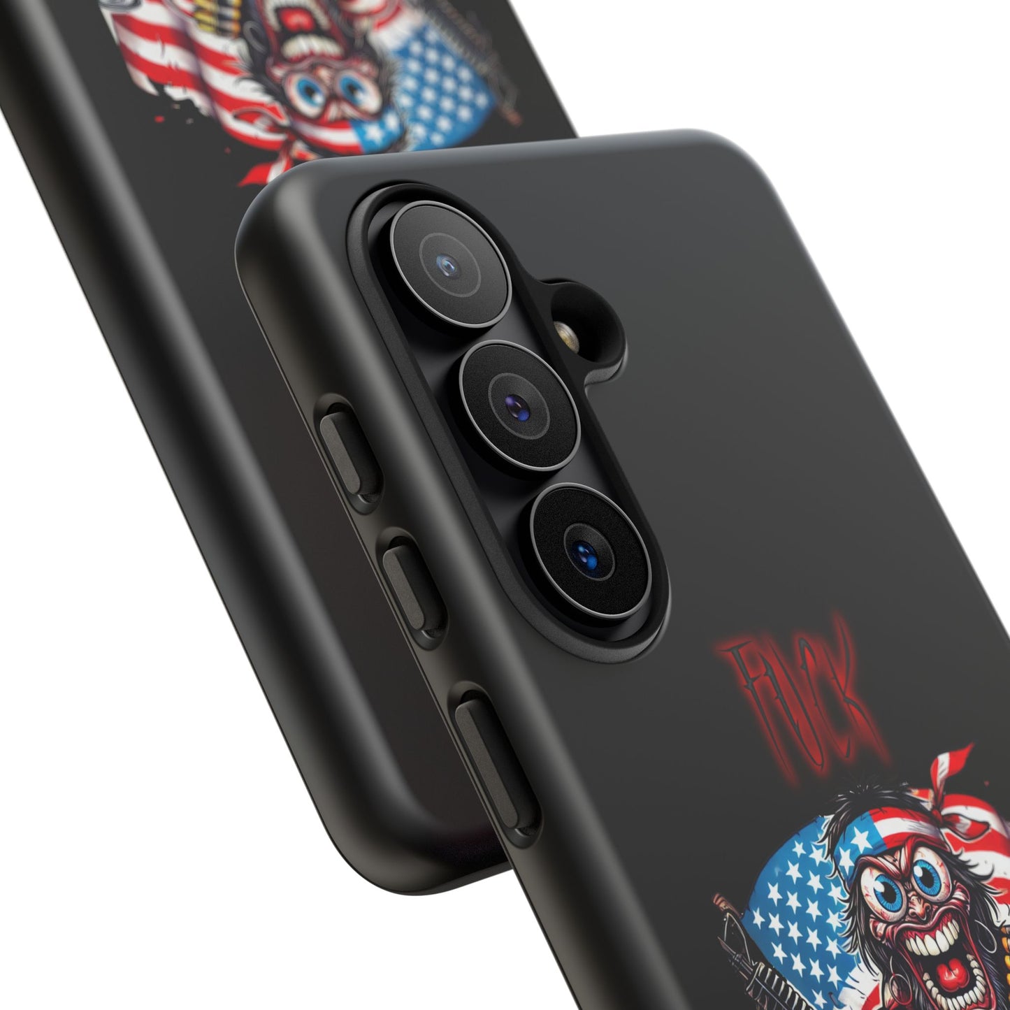 Phone Case — American Flag Skull Soldier Design (Tough Cases)