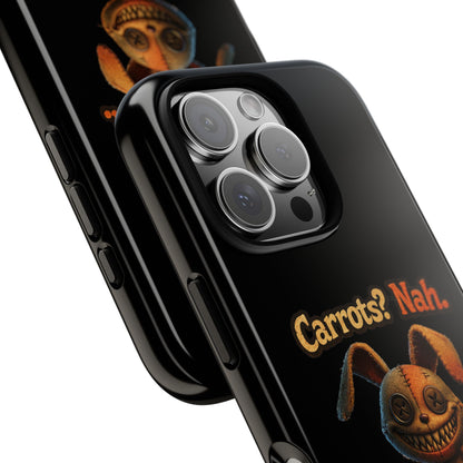 Phone Case — Creepy Bunny "Carrots? Nah. I crave screams." Halloween Horror Design