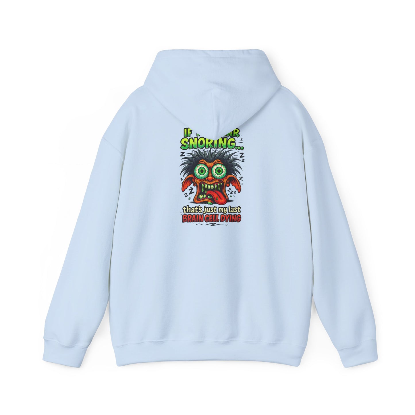 Funny Snoring Monster Hoodie – 'I'm Snoring' Graphic Back Pullover
