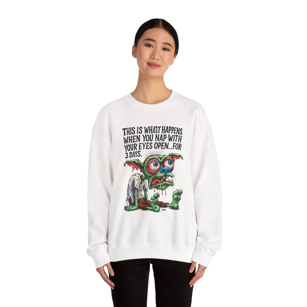 Open Nap Zombie Creature Crewneck