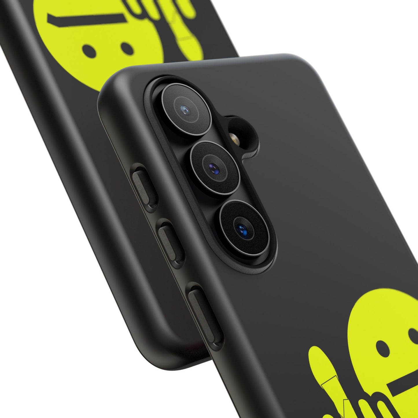 Phone Case — Neon Middle Finger Emoji Graphic