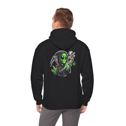 Reaper Smoking Weed Hoodie – Cannabis Grim Reaper Graphic Pullover