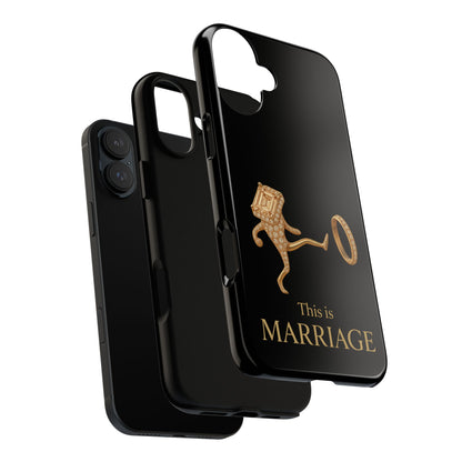 Phone Case - ‘This is Marriage’ Gold Ring Cartoon Design