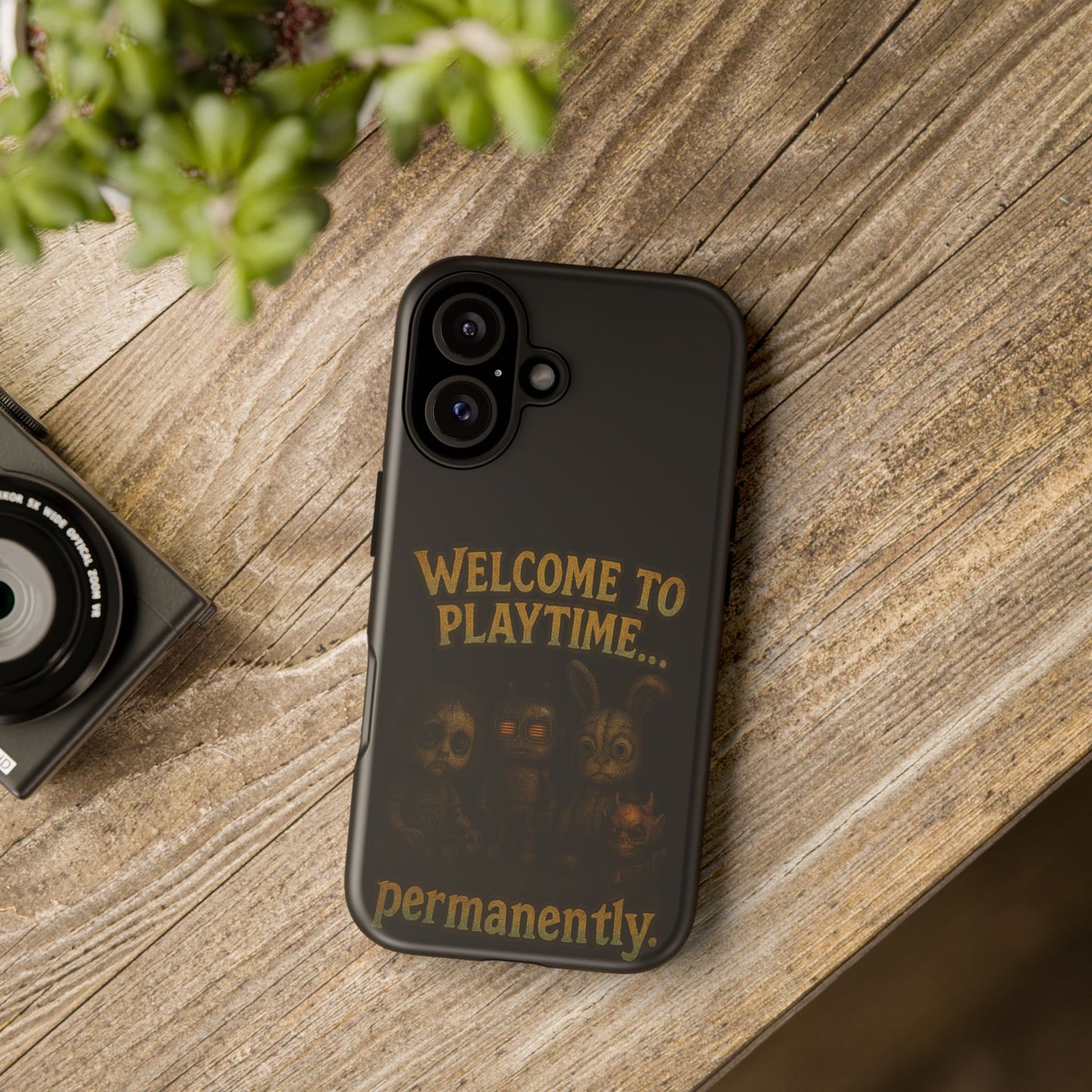 Phone Case — "Welcome to Playtime... Permanently." Horror Game Character Protective Case