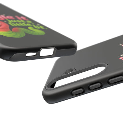 Wiggle It Worm Phone Case — Cute Pink & Green Cartoon iPhone Cover