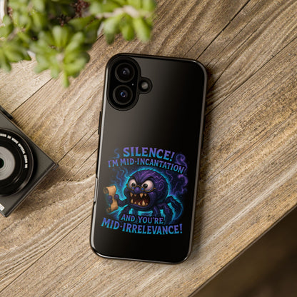Phone Case — "Silence! I'm Mid-Incantation" Cute Angry Spider Magic Design