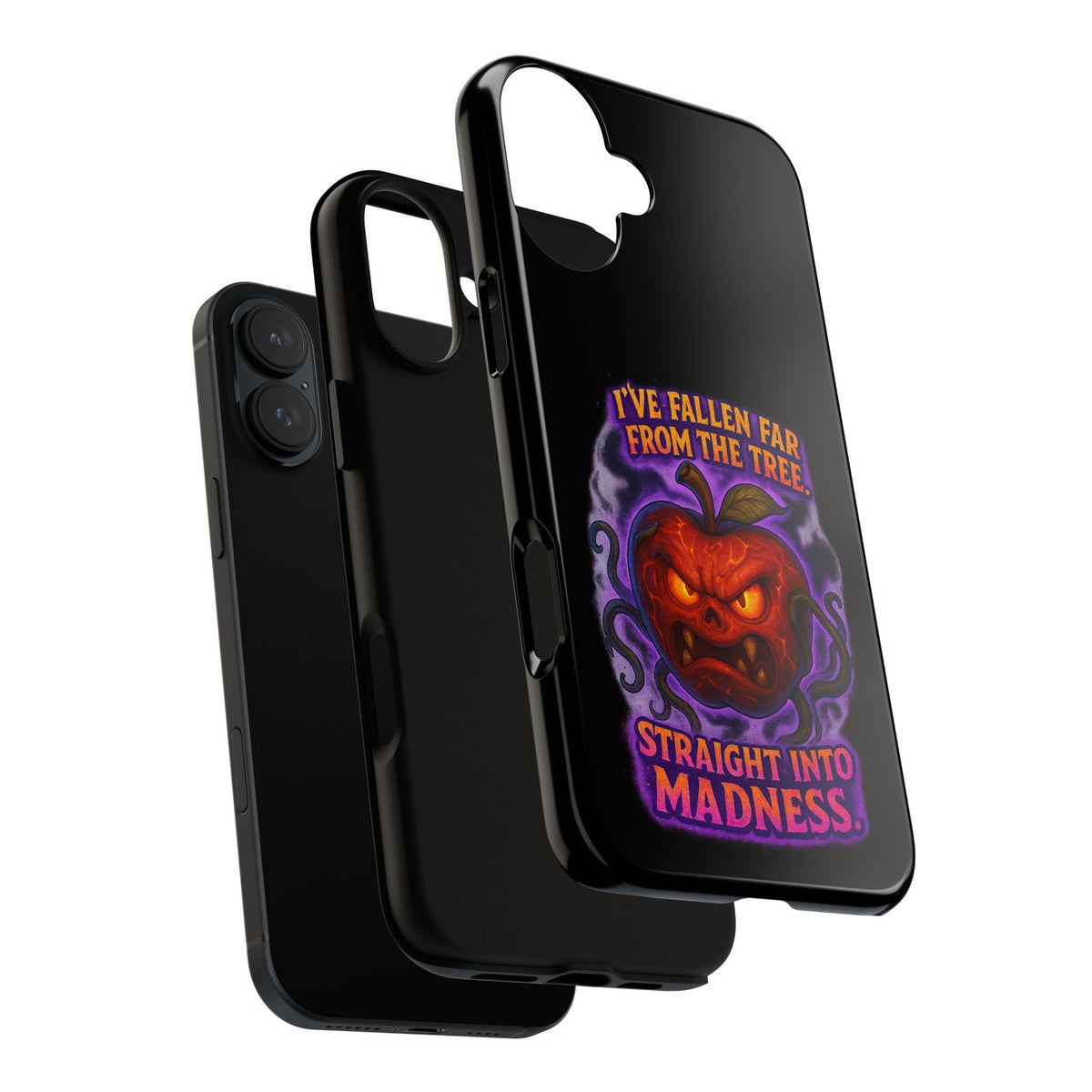 Phone Case — 'I've Fallen Far From the Tree, Straight Into Madness' Pumpkin Horror Design