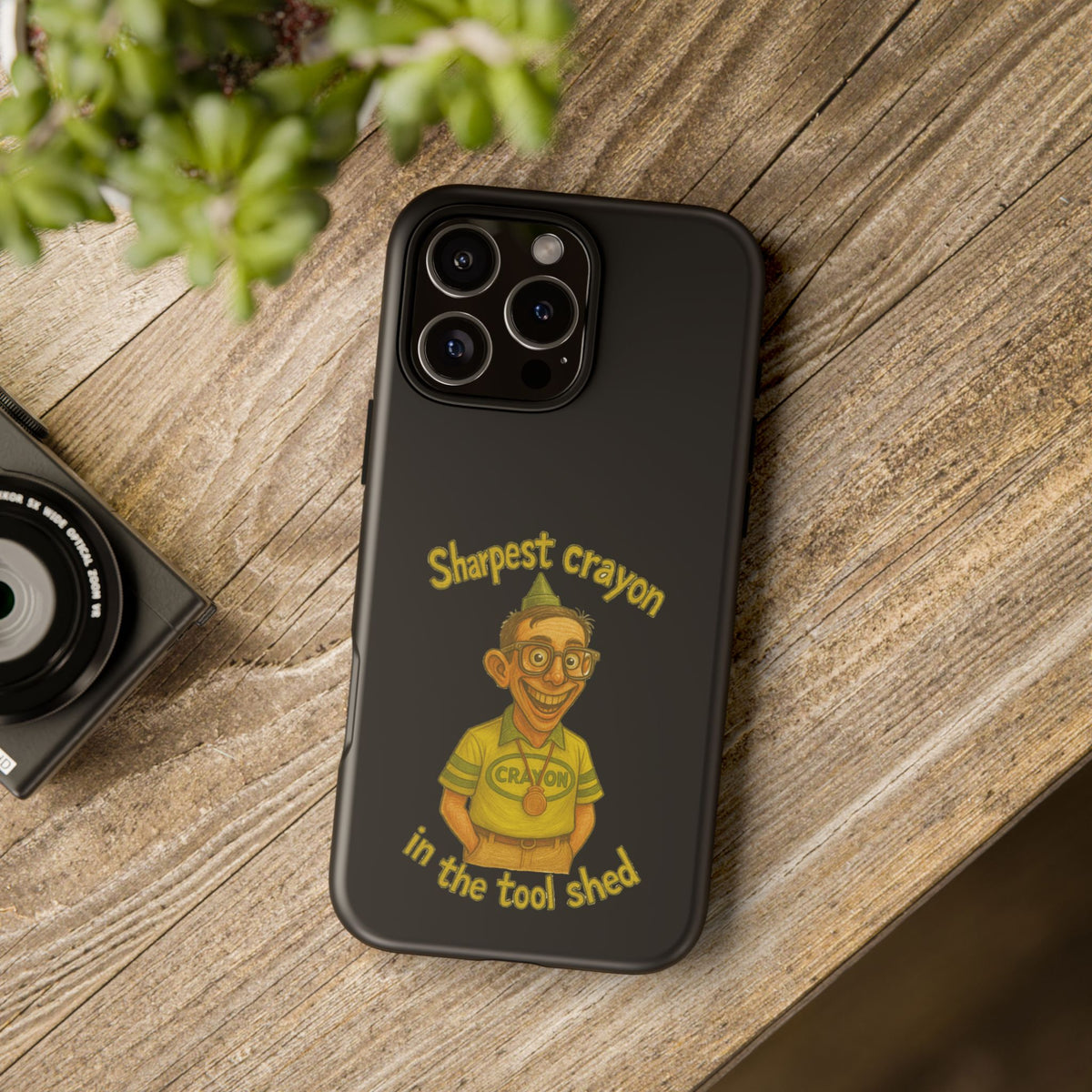 Phone Case — "Sharpest Crayon in the Tool Shed" Retro Teacher/Geek Protective Cover