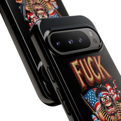 Phone Case — "FUCK YEA" Patriotic Skeleton Soldier Graphic