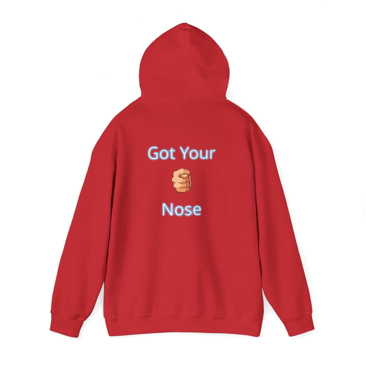 Got Your Nose Hoodie — Playful Baby-Grab Back Print Pullover