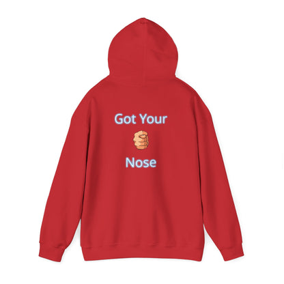 Got Your Nose Hoodie — Playful Baby-Grab Back Print Pullover