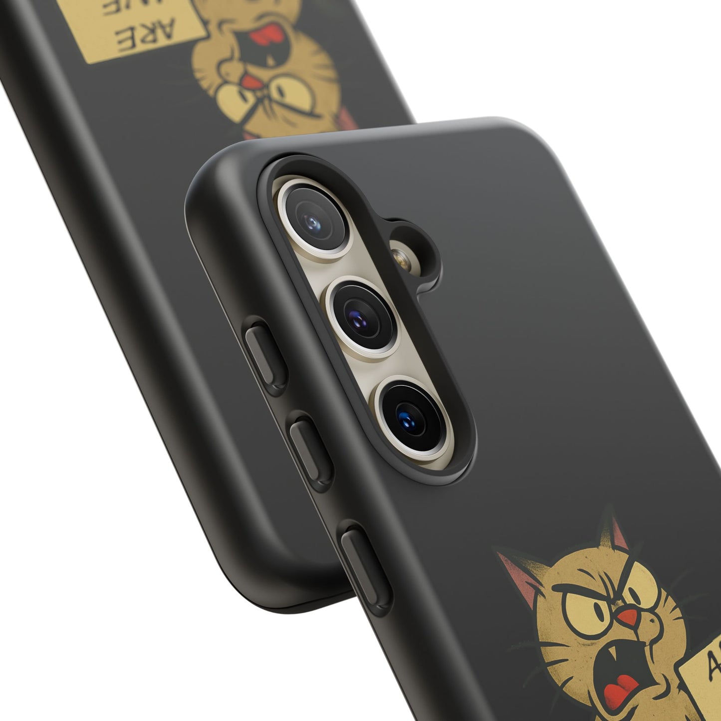 Angry Cat Phone Case — 'Are We Next' Protest Graphic iPhone Case