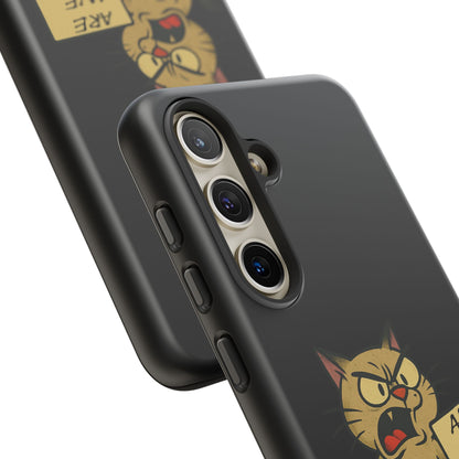 Angry Cat Phone Case — 'Are We Next' Protest Graphic iPhone Case